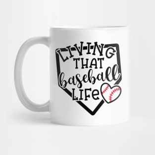 Living That Baseball Life Mom Coach Mug